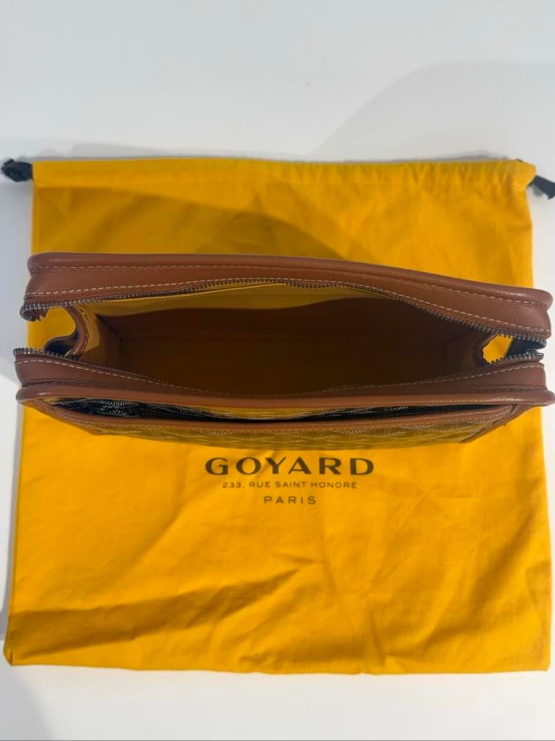 Goyard Jouvence Toiletry Bag PM Black/Tan - Lightly Used