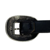 Chrome Hearts Double Fleur Buckle Leather Belt (34) (1 Inch Strap) - Pre Owned