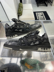 Louis Vuitton LV Trainer Black Monogram Denim - Lightly Used Size 10.5