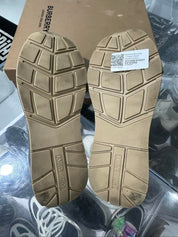 Burberry Ramsey Vintage Check Suede Leather Sneakers Grey Archive Beige - Pre-Owned