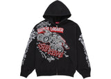 Supreme Grave Digger Zip Up Hooded Sweatshirt Black