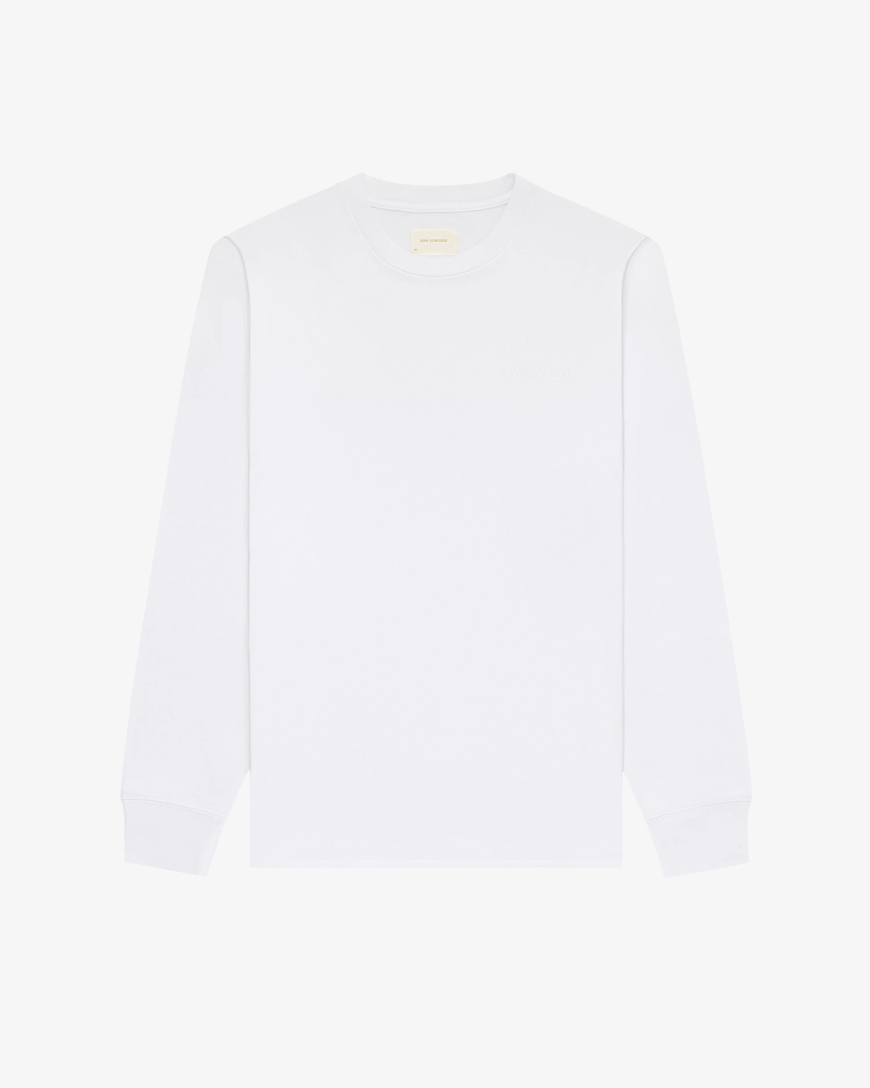 Aime Leon Dore Tonal Logo Long-Sleeve Tee White