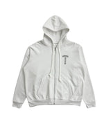 Chrome Hearts T-Bar Shoulder Logo Zip-Up Hoodie White