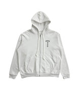 Chrome Hearts T-Bar Shoulder Logo Zip-Up Hoodie White