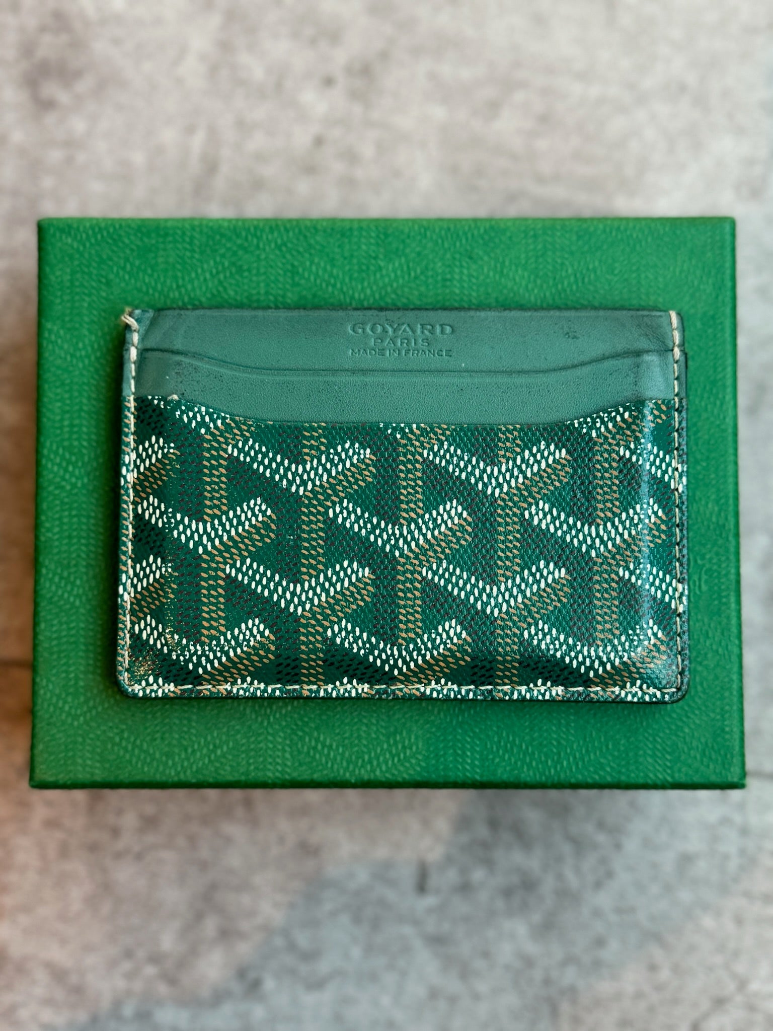 Goyard Saint Sulpice Card Holder Green (Preowned)