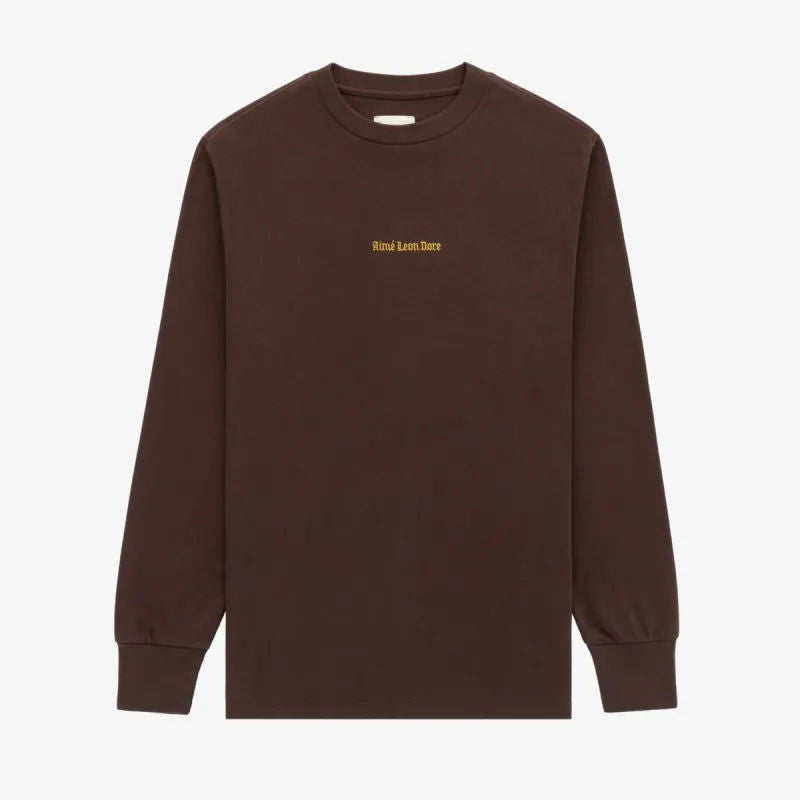 Aime Leon Dore Uniform Logo L/S T-Shirt Brown