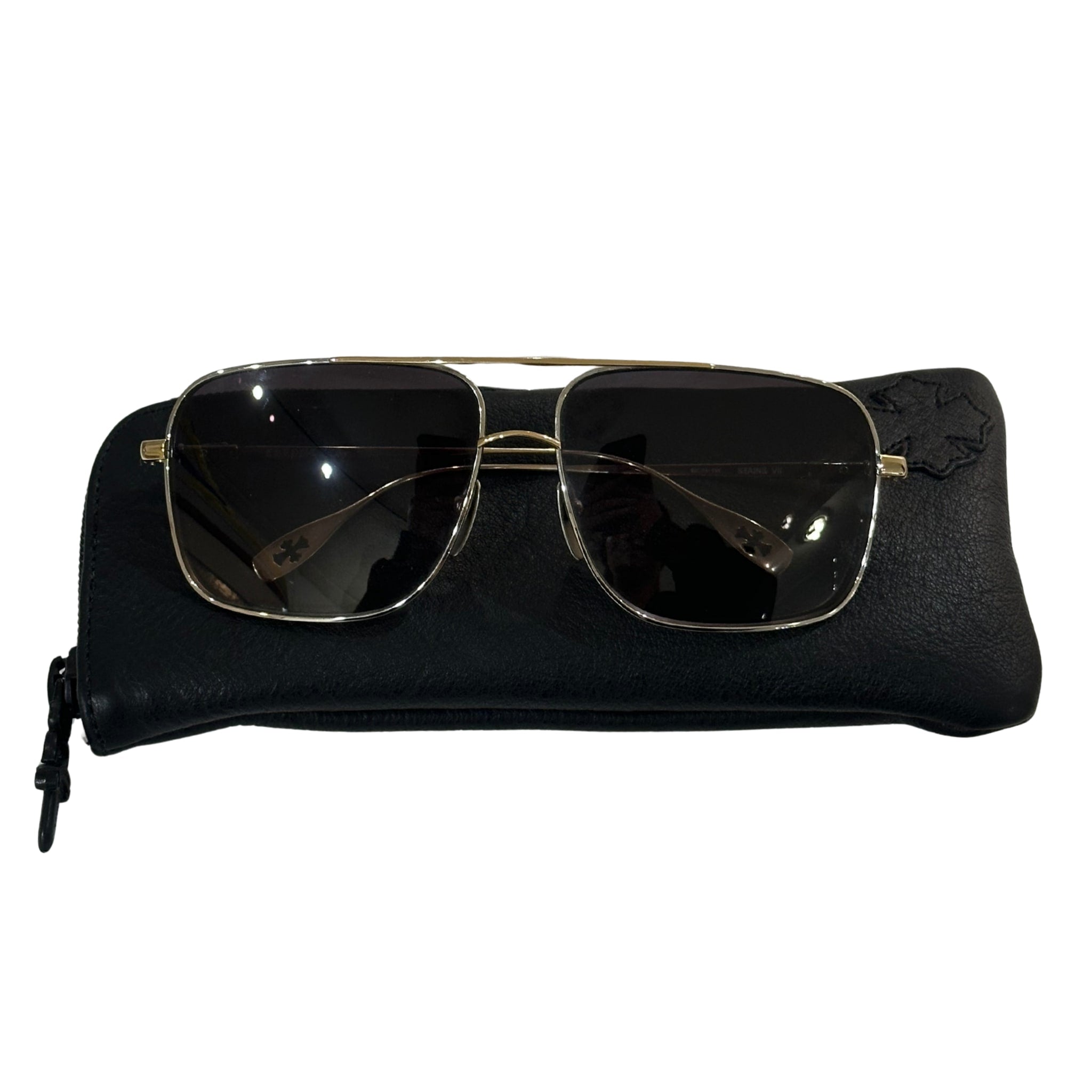 Chrome Hearts Stains VII Sunglasses Black/Gold (Preowned) - Pre-Owned