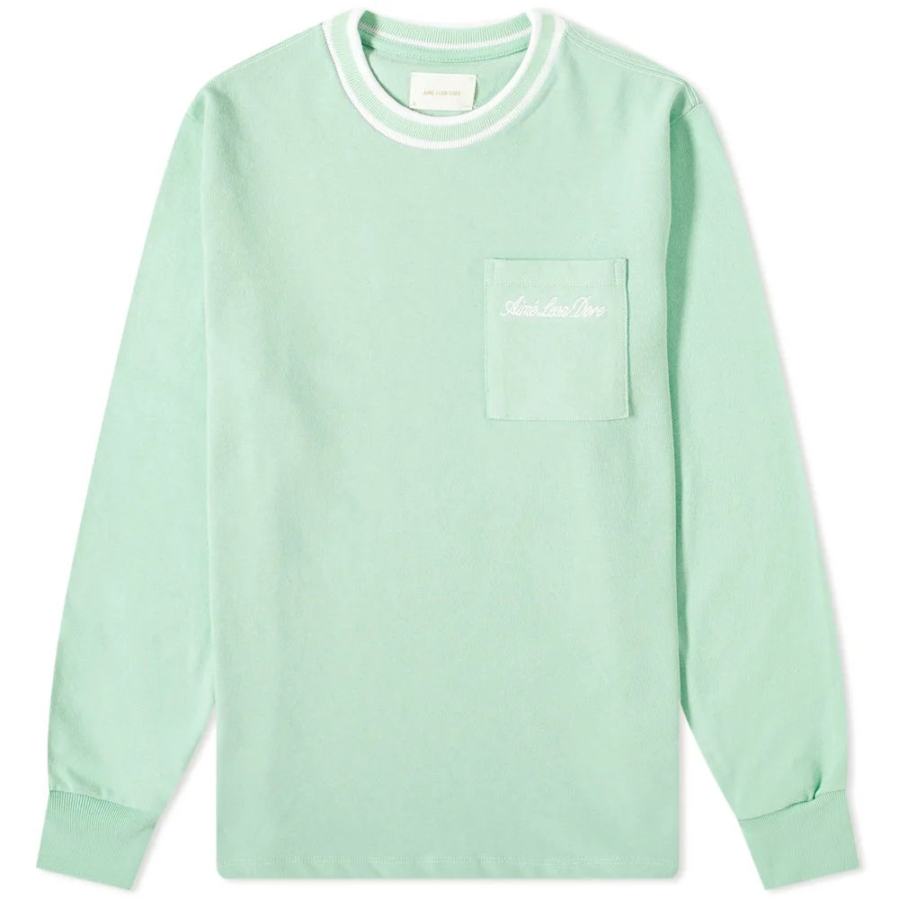 Aime Leon Dore Striped Collar Long Sleeve Tee