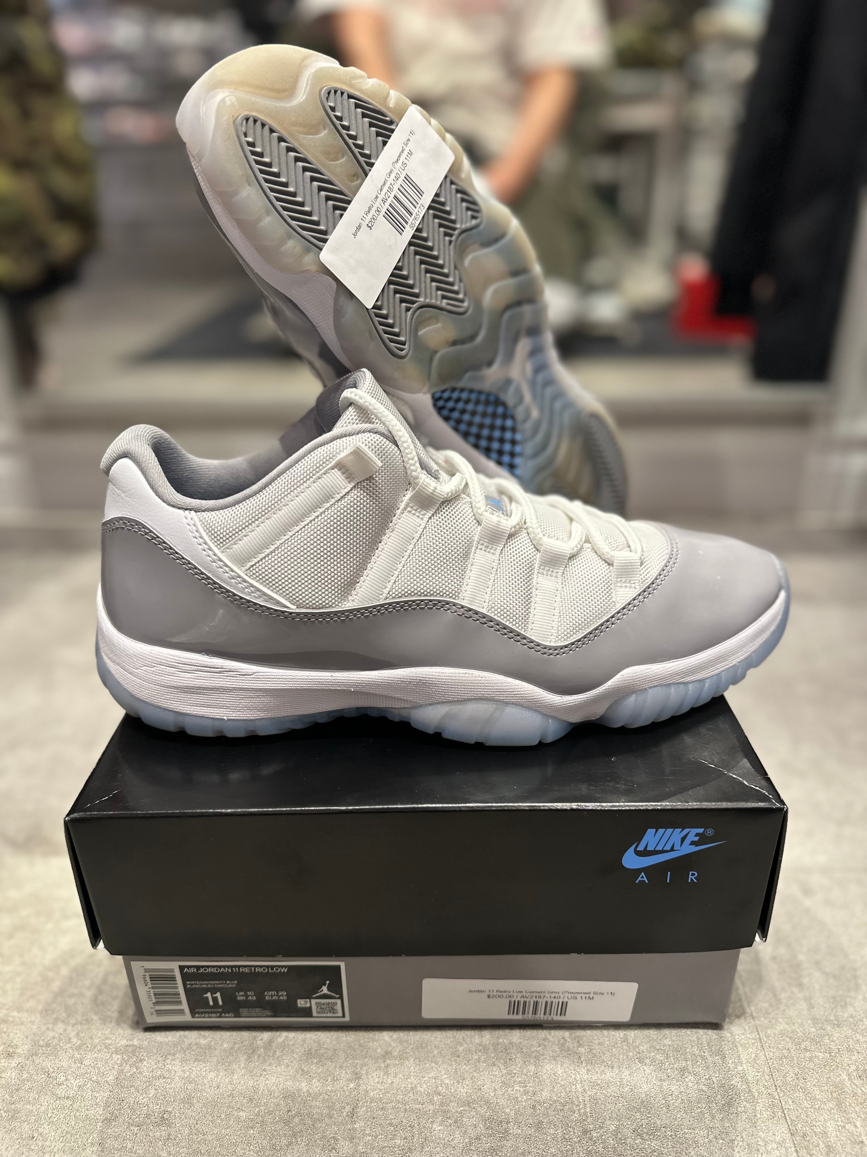 Jordan 11 Retro Low Cement Grey (Preowned Size 11)