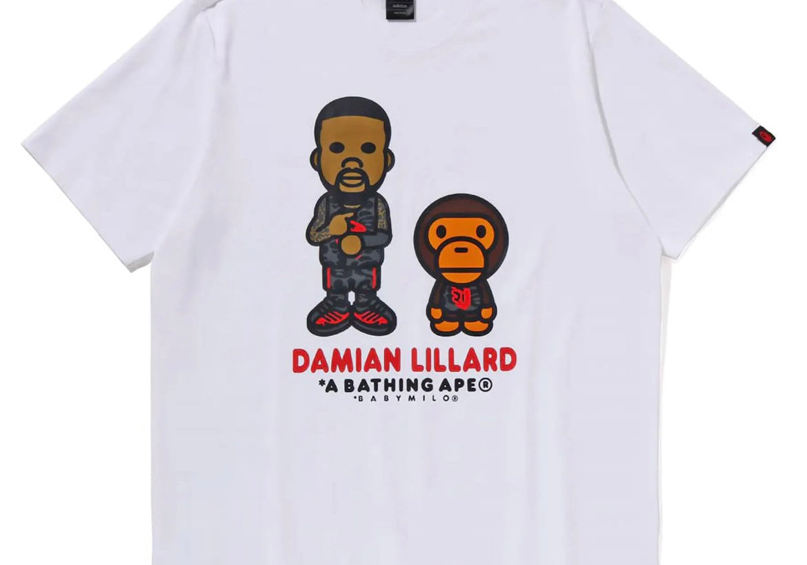 Bape x Adidas Dame Baby Milo Tee White