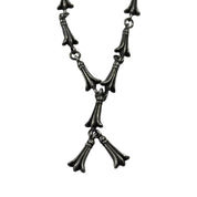Chrome Hearts Mini Crosstail Link Rosary Necklace (15.5 Inches) - Lightly Used