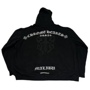 Chrome Hearts Malibu Exclusive Dagger Shoulder Logo Zip-Up Hoodie Black - Pre-Owned Size XXL