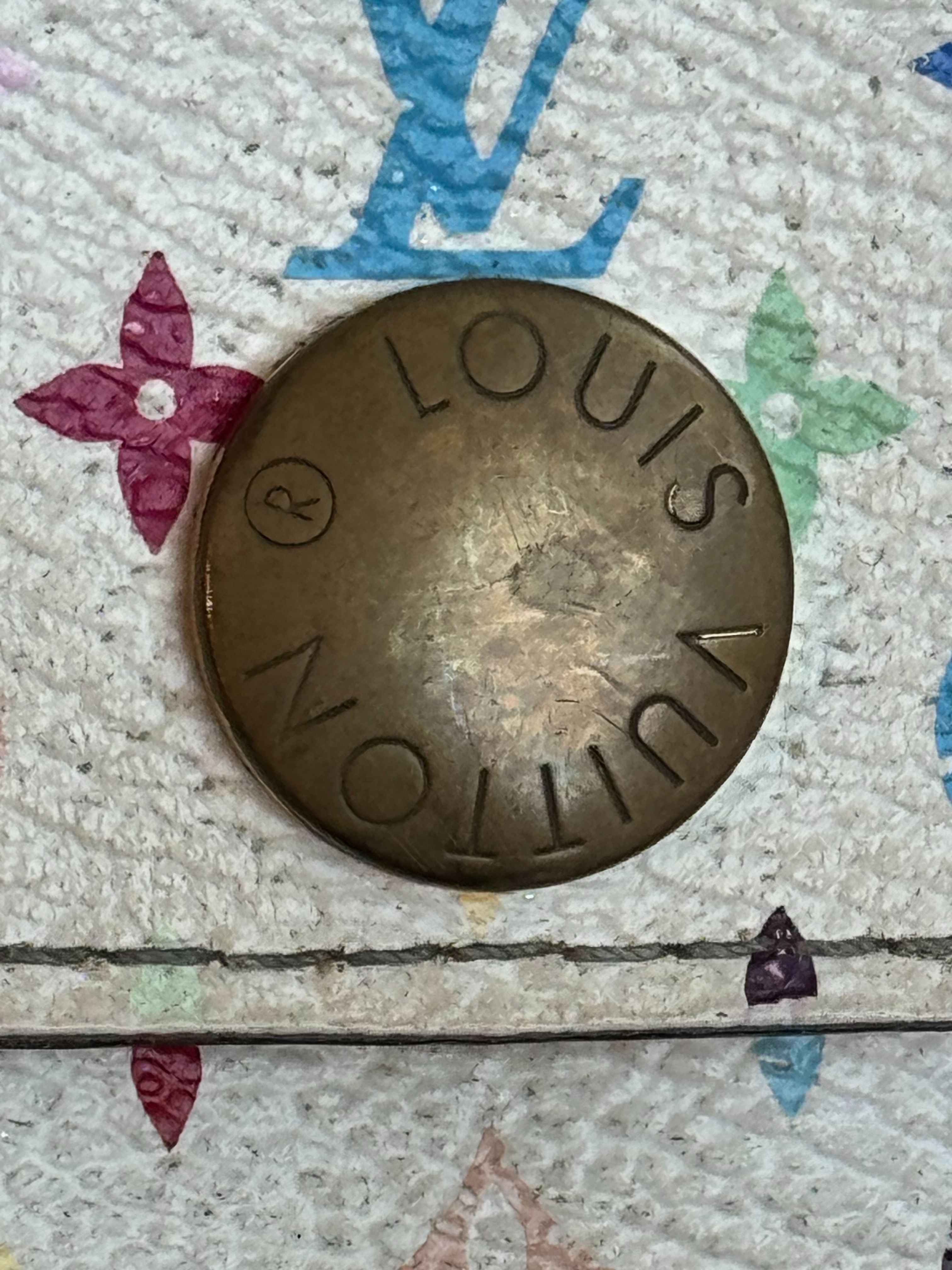 Louis Vuitton x Takashi Murakami Sarah Wallet White (Preowned) - Pre-Owned