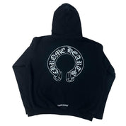 Chrome Hearts Horseshoe Floral Pullover Hoodie Black - Pre-Owned Size L
