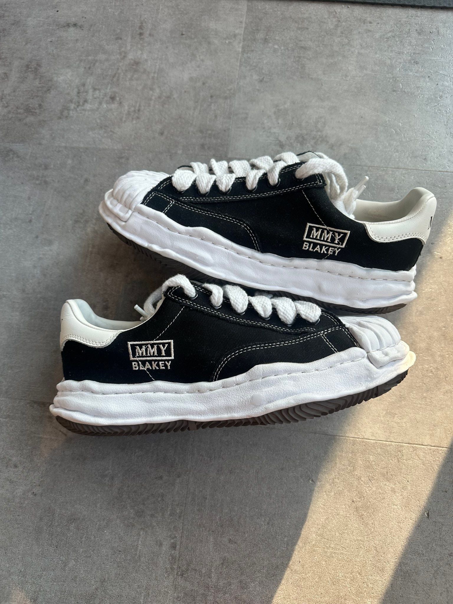 Maison Mihara Yasuhiro Blakey OG Sole Canvas Low Black - Pre-Owned Size 10 (No original box)