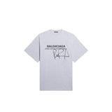 Balenciaga Rupaul Oversized T-Shirt Heather Grey