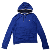 Gucci Interlocking G Patch Chest Logo Hoodie Blue (Preowned Size M) - Pre-Owned