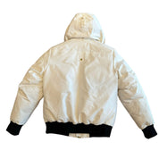 Moose Knuckles Ballistic Bomber Jacket White (Preowned size L) - Pre-Owned