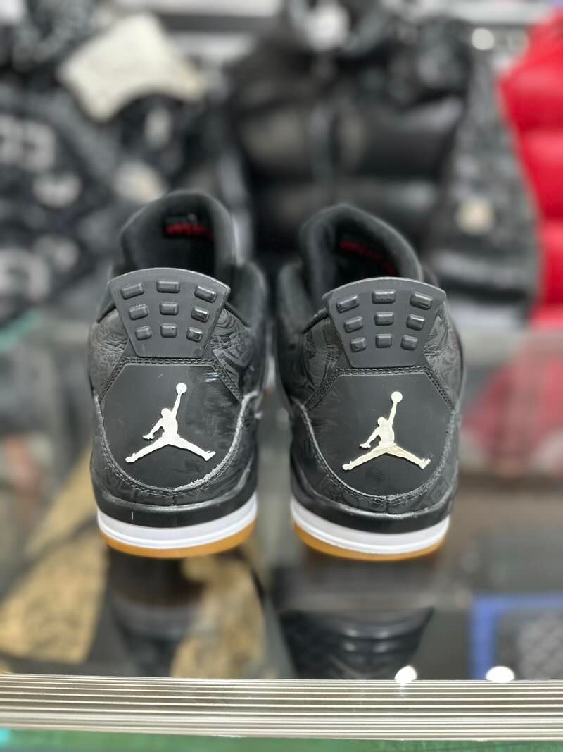 Jordan 4 Retro Laser Black Gum - Pre-Owned Size 11.5 (No original box)