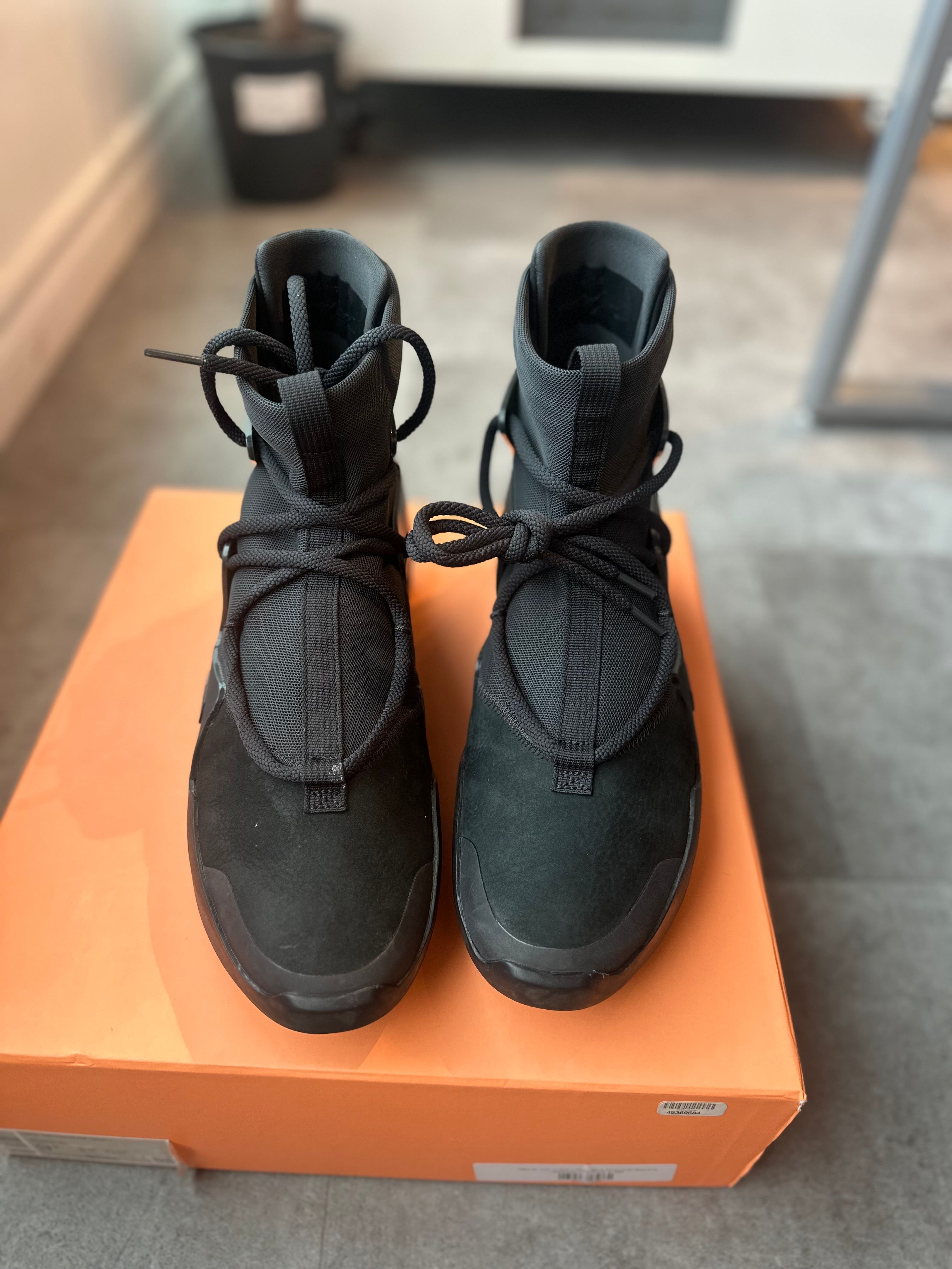 Nike Air Fear of God 1 Triple Black - Pre-Owned Size 9.5