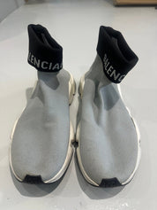 Balenciaga Speed Trainer Knit Grey Black - Pre-Owned Size 10 (No original box)