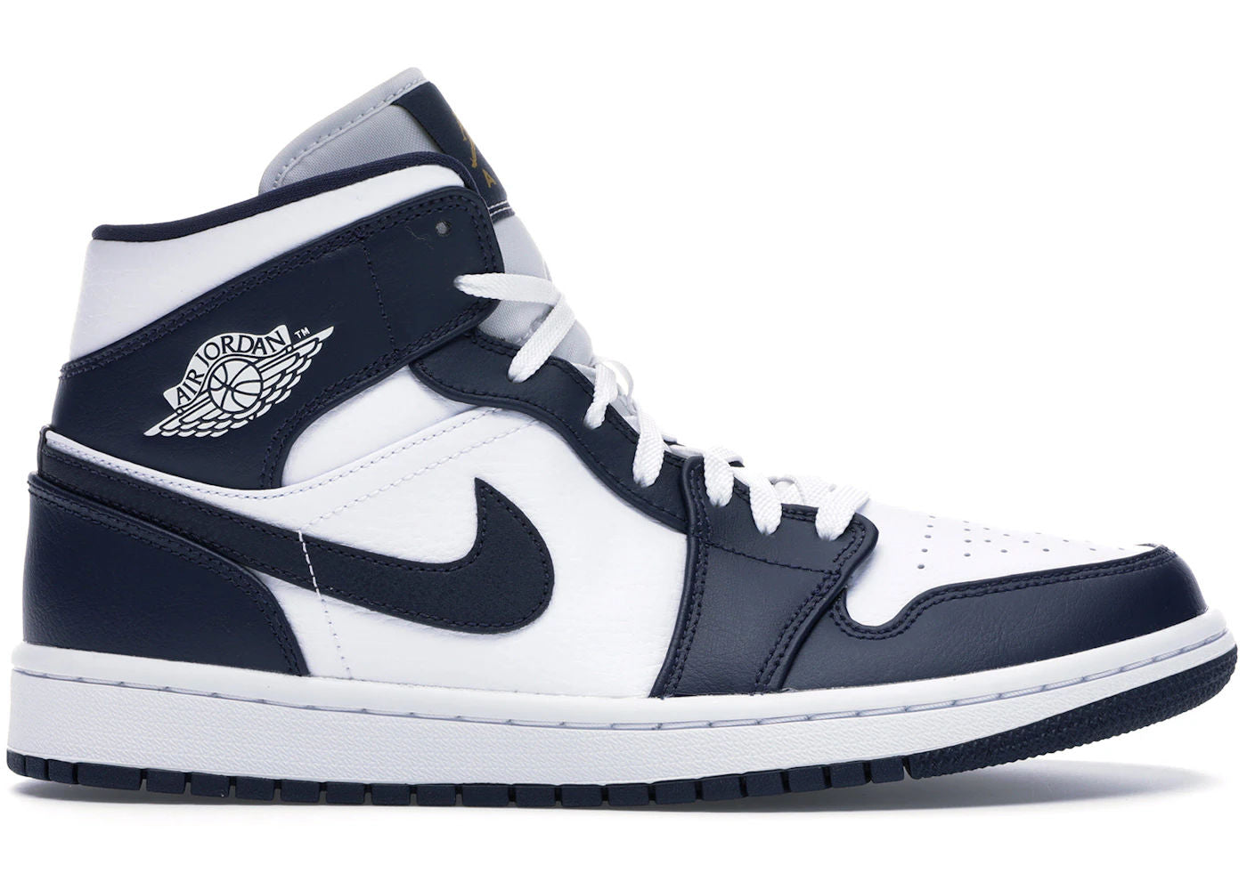 Jordan 1 Mid White Obsidian Metallic Gold