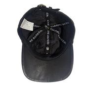 Chrome Hearts Spiderweb Silver Cross Hunslinger Belt Leather Hat Black - Lightly Pre-Owned
