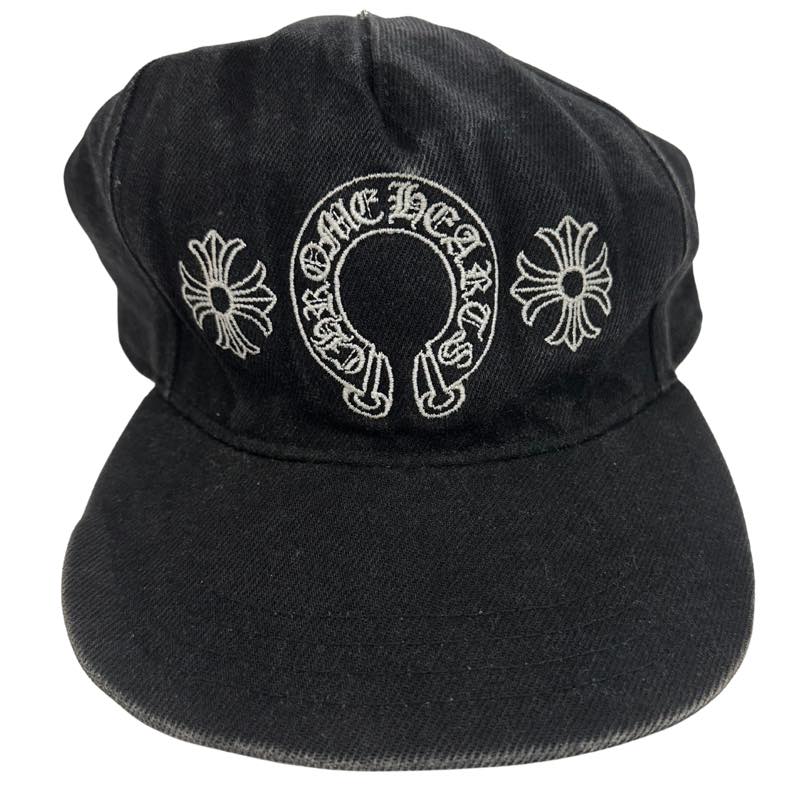 Chrome Hearts Horseshoe Denim Baseball Hat Black - Pre-Owned