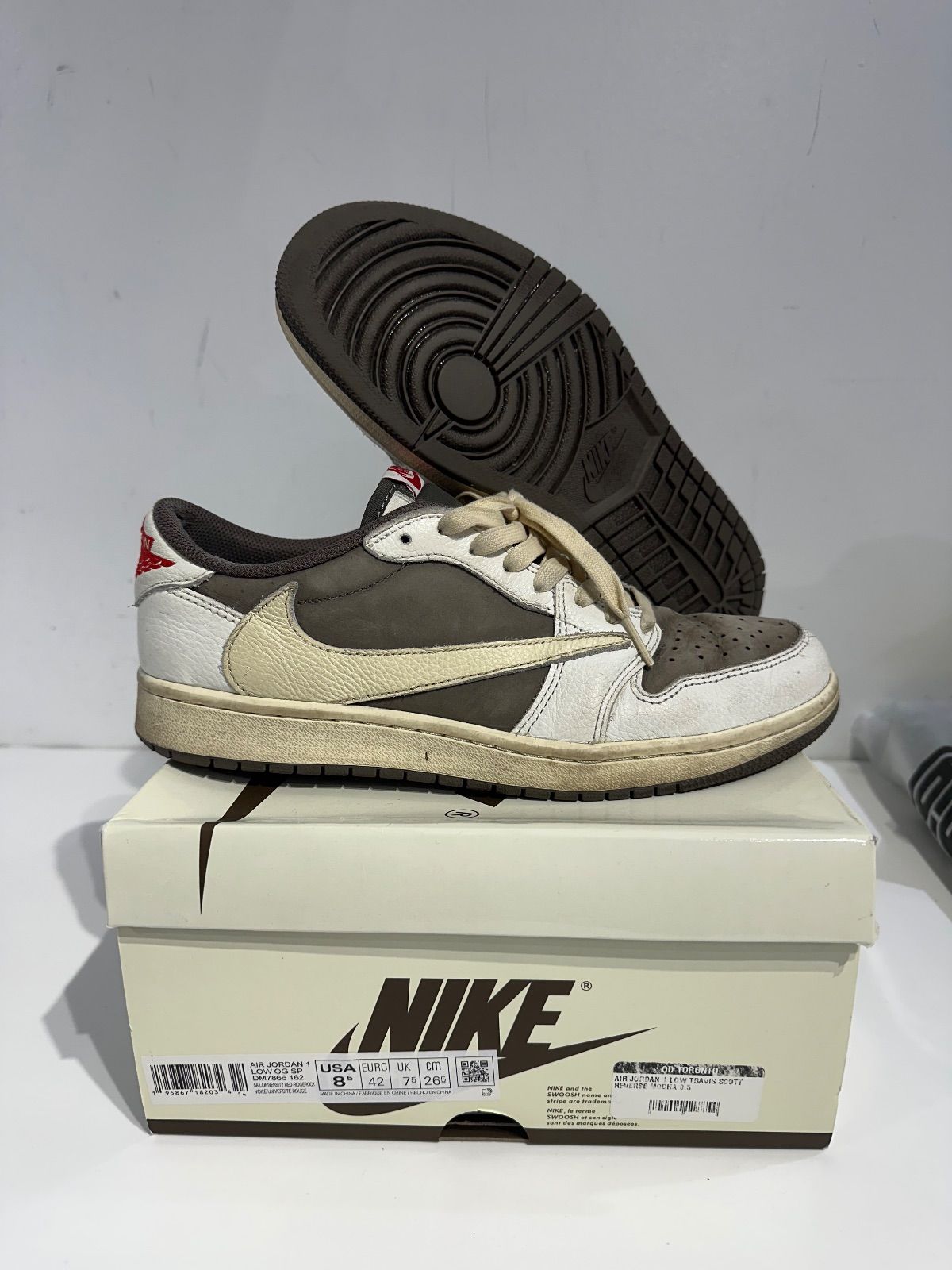 Jordan 1 Retro Low OG SP Travis Scott Reverse Mocha - Pre-Owned Size 8.5