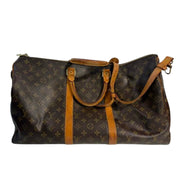 Louis Vuitton Monogram Keepall 50 Bandouliere Brown - Pre-Owned