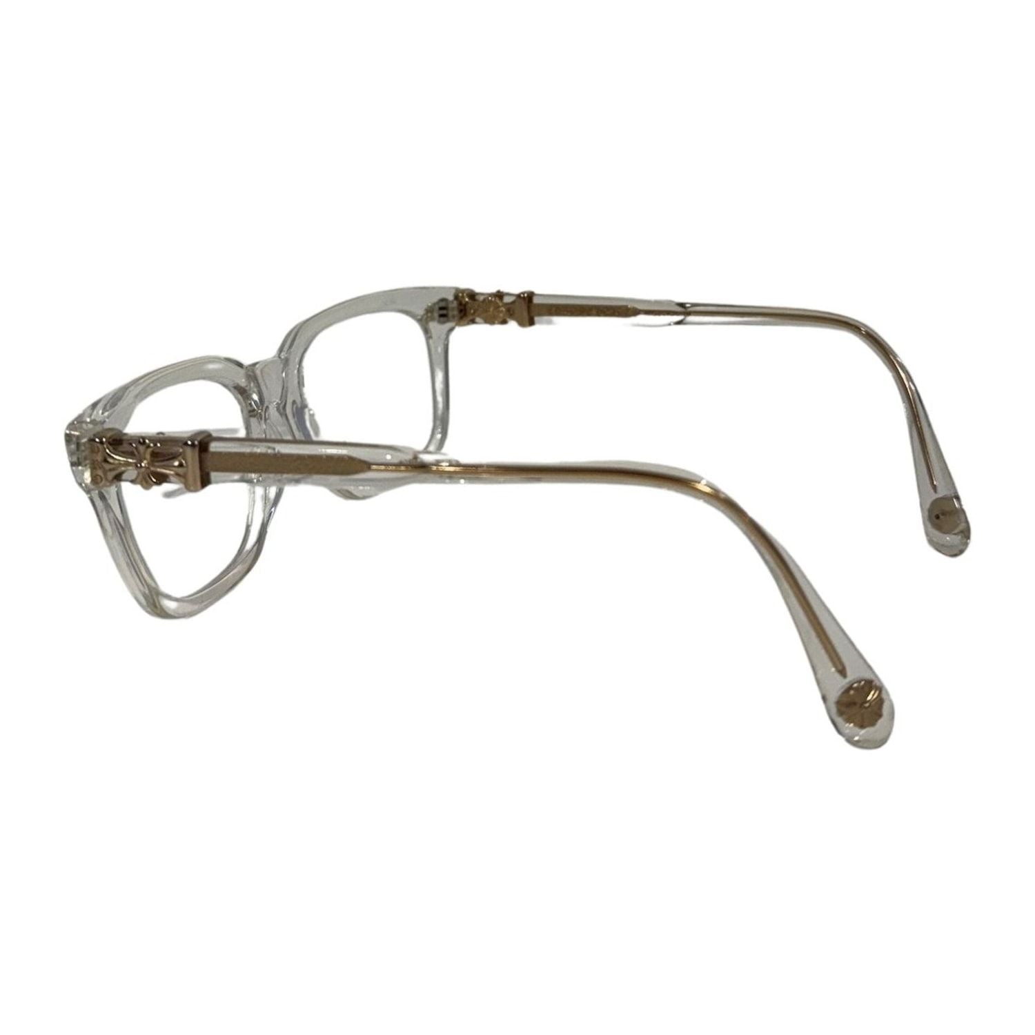 Chrome Hearts Cox Ucker Crystal Gold Clear Glasses - Worn Once