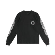Chrome Hearts Horseshoe Floral L/S T-Shirt Black