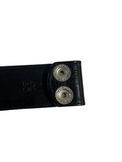Chrome Hearts Leather Silver Belt Strap Black - Lightly Pre-Owned Size 30