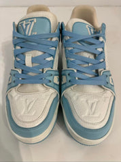 Louis Vuitton LV Trainer Baby Blue White - Pre-Owned Size 4.5Y (No Original Box)