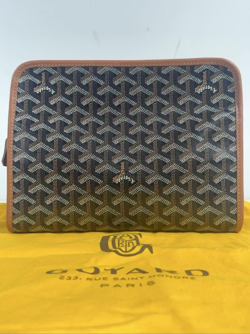 Goyard Jouvence Toiletry Bag PM Black/Tan - Lightly Used