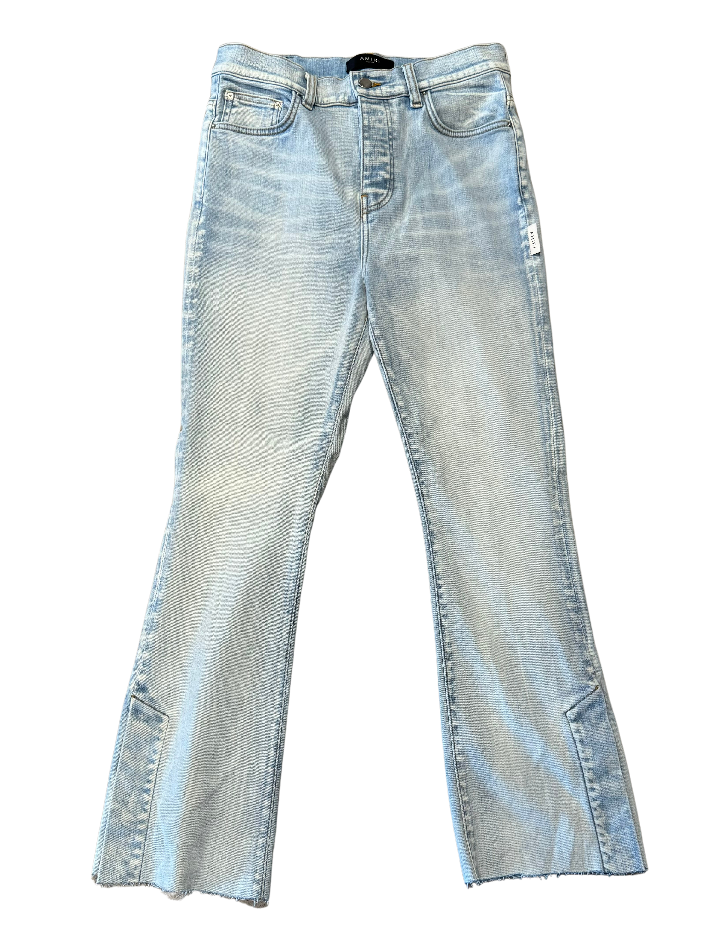 Amiri Side Logo Light Wash Flared Denim (Preowned)