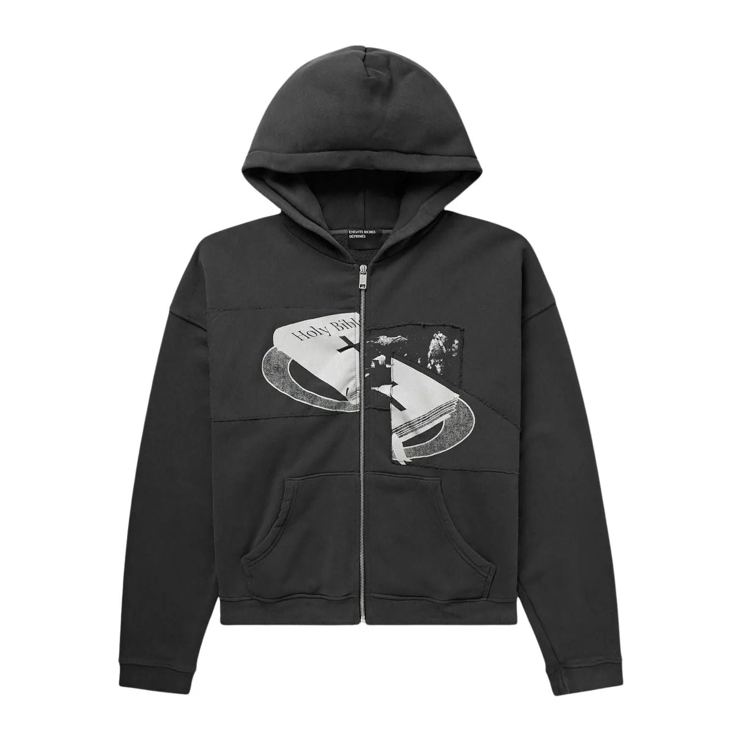 Enfants Riches Deprimes SS25 Holy Bible Assemblage Zip-Up Hoodie Black, brand new, size XL