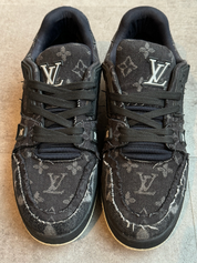 Louis Vuitton LV Trainer Black Monogram Denim (Preowned Size LV7.5/US9)