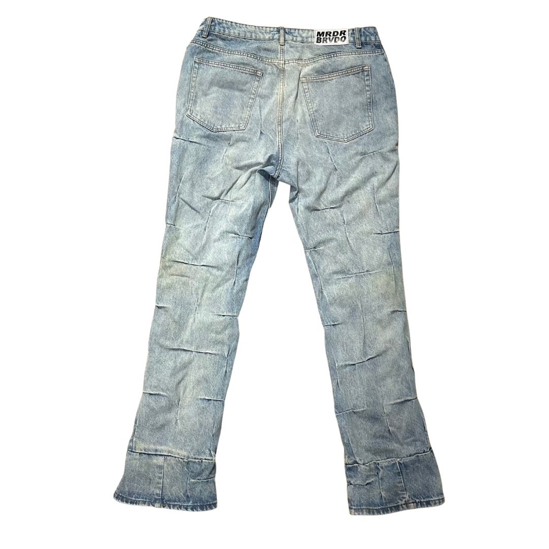 Who Decides War Blue Gathered Jeans (Preowned)