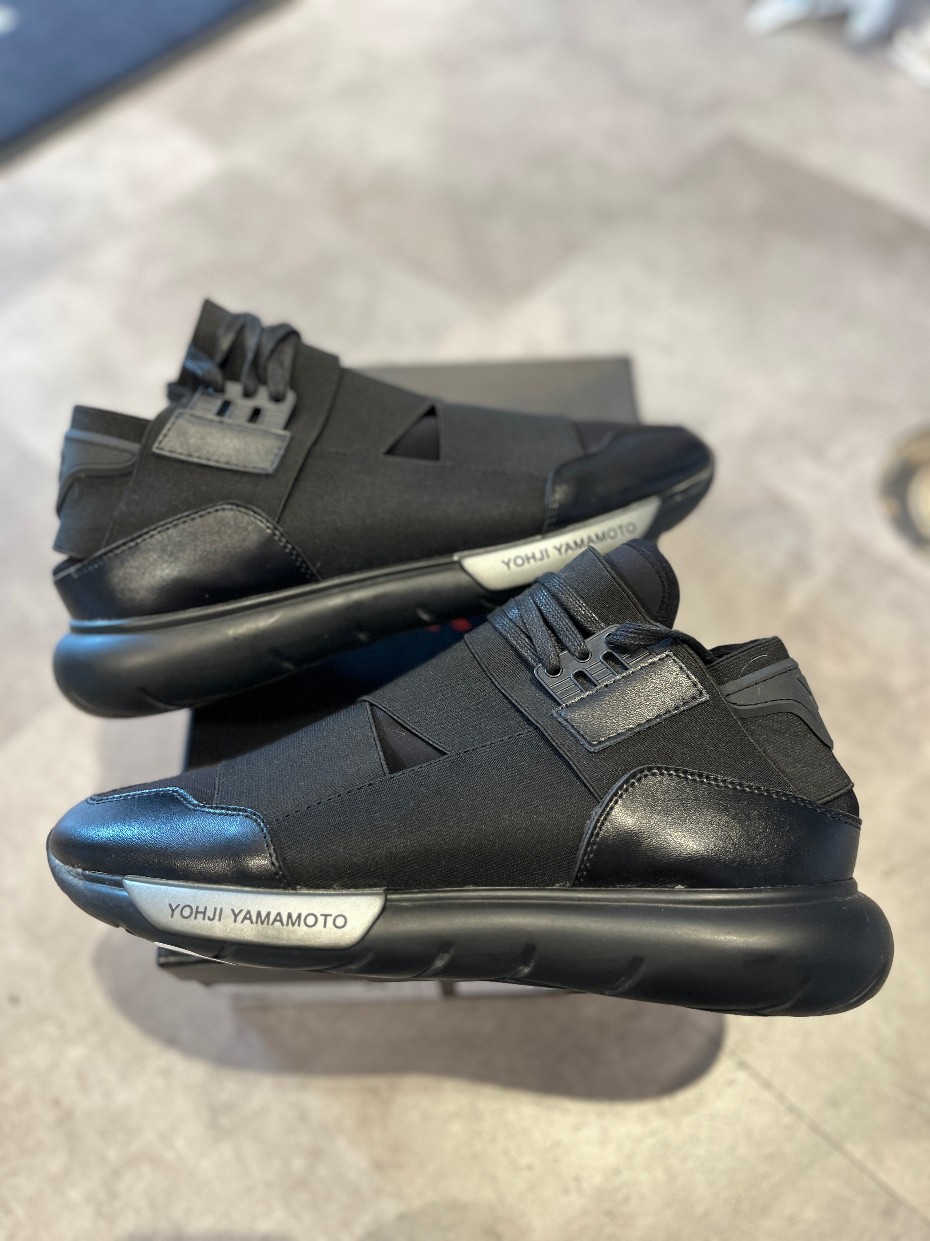 Y-3 Qasa High Triple Black (Preowned Size 10.5)