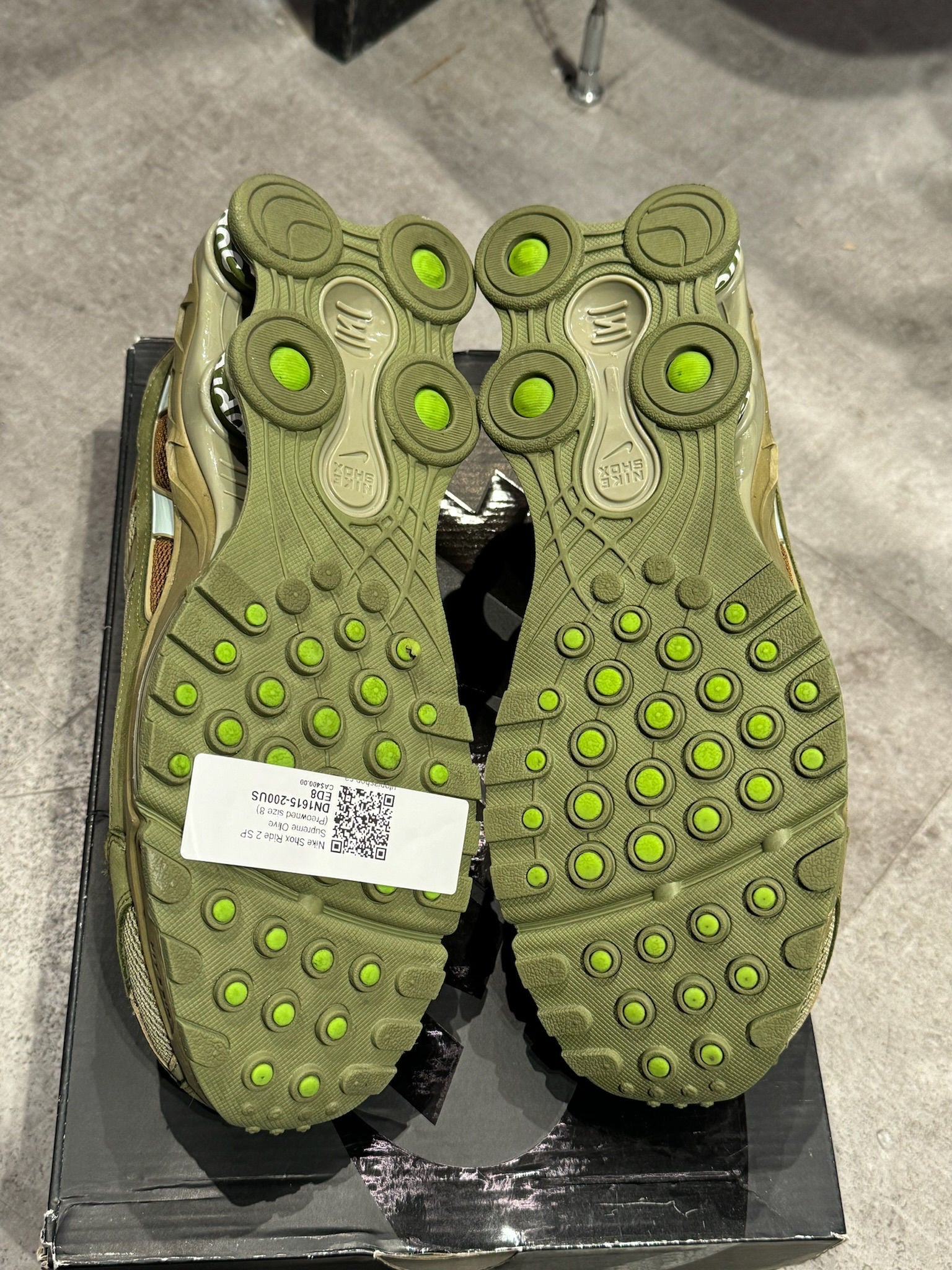 Nike Shox Ride 2 SP Supreme Olive - Preowned Size 8