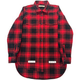OFF WHITE Red And Black Flannel - Pre-Owned Size S