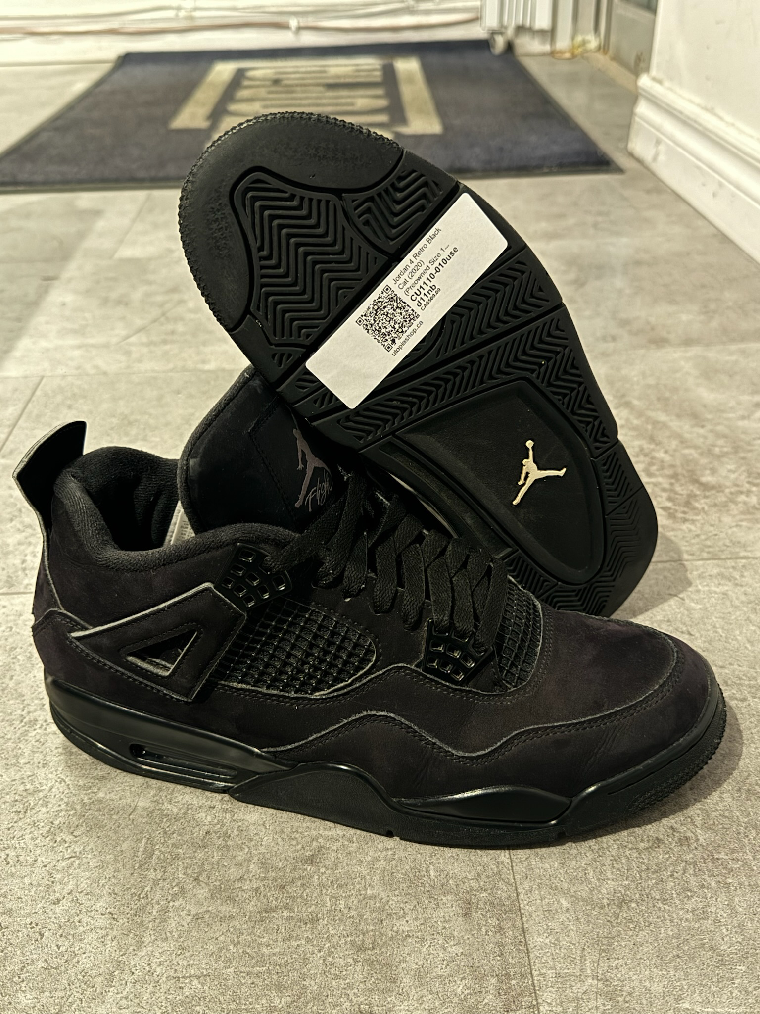 Jordan 4 Retro Black Cat (2020) (Preowned Size 11 NB)