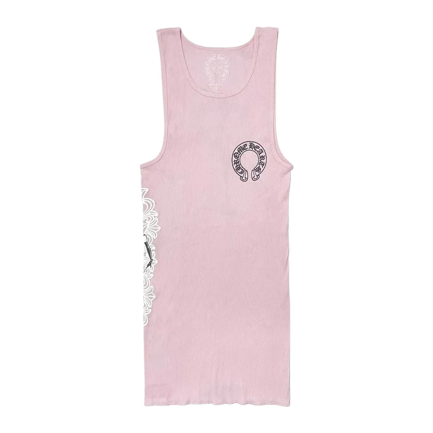 Chrome Hearts x Deadly Doll Rib Art Basel Tank Top Pink