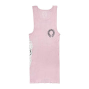 Chrome Hearts x Deadly Doll Rib Art Basel Tank Top Pink