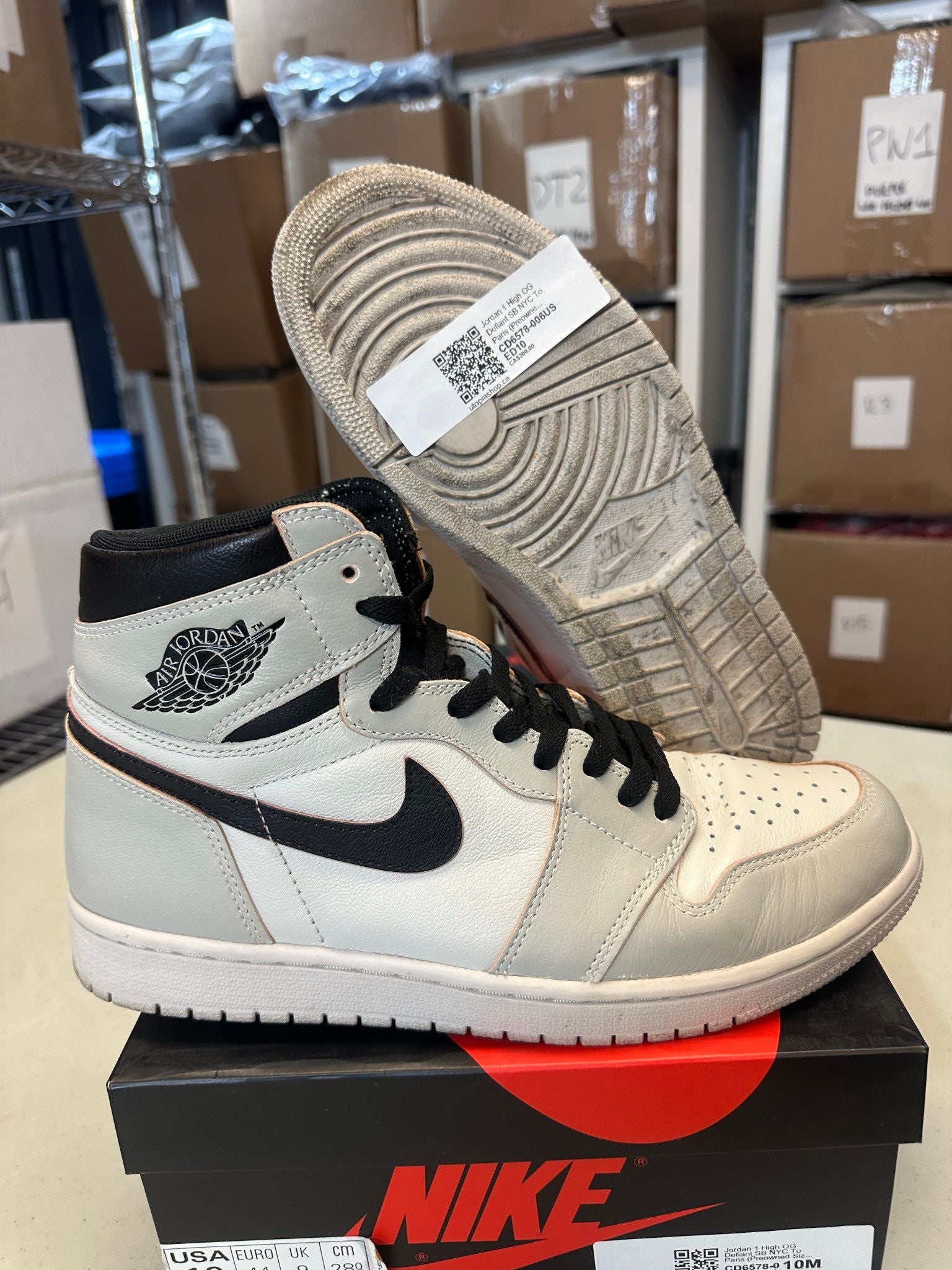 Jordan 1 High OG Defiant SB NYC To Paris - Pre-Owned Size 10