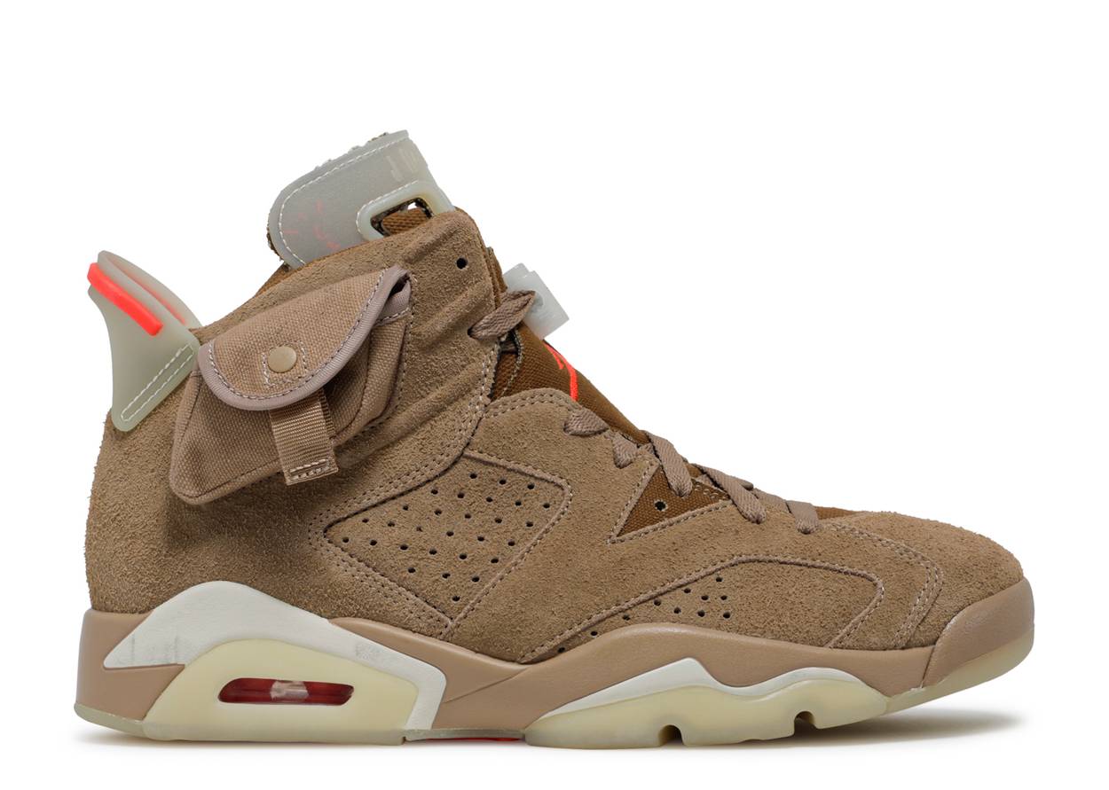 Jordan 6 Retro Travis Scott British Khaki (Preowned Size 8.5) - Pre-Owned