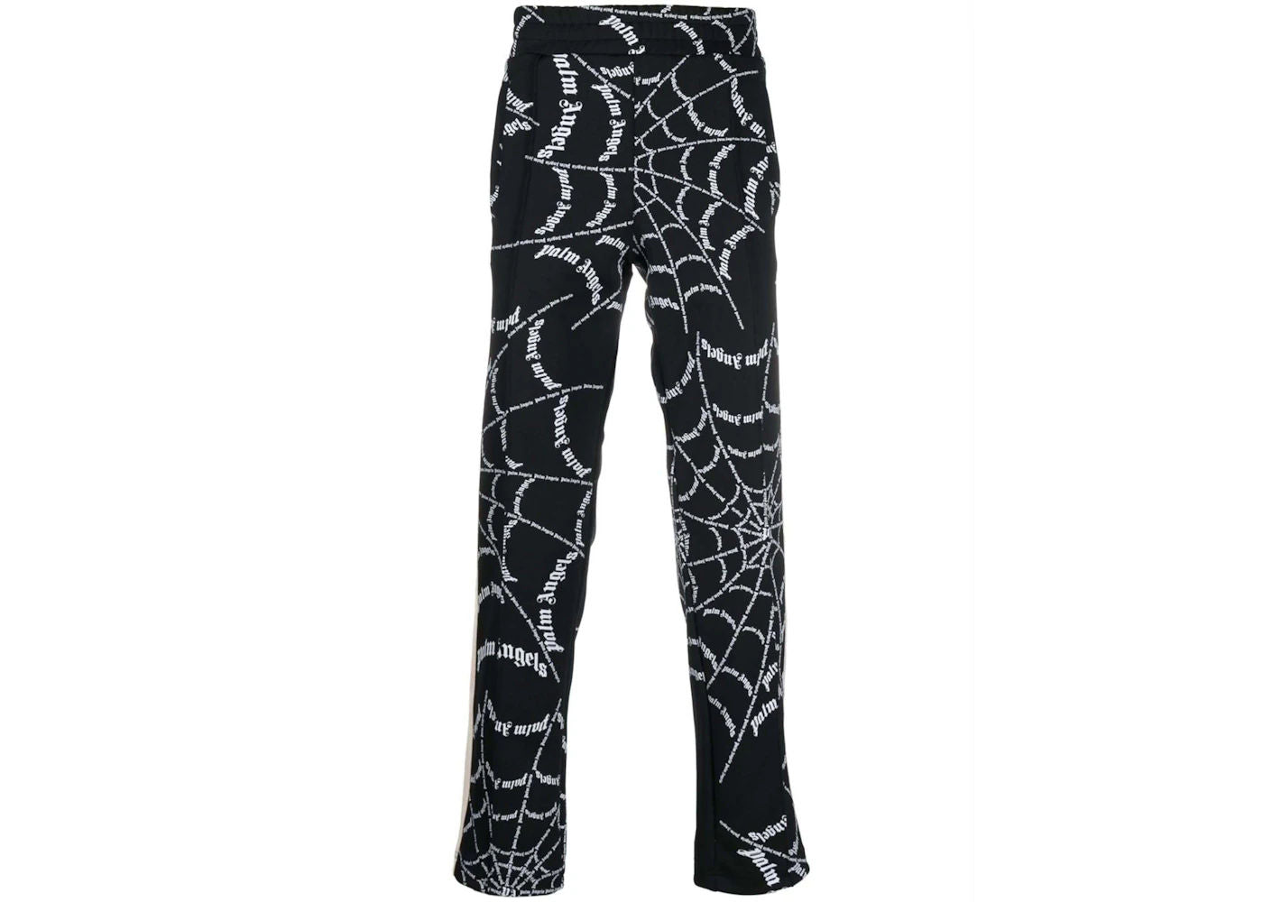 Palm Angels Spider Web Classic Track Pants Black/White (Preowned Size M) - Pre-Owned