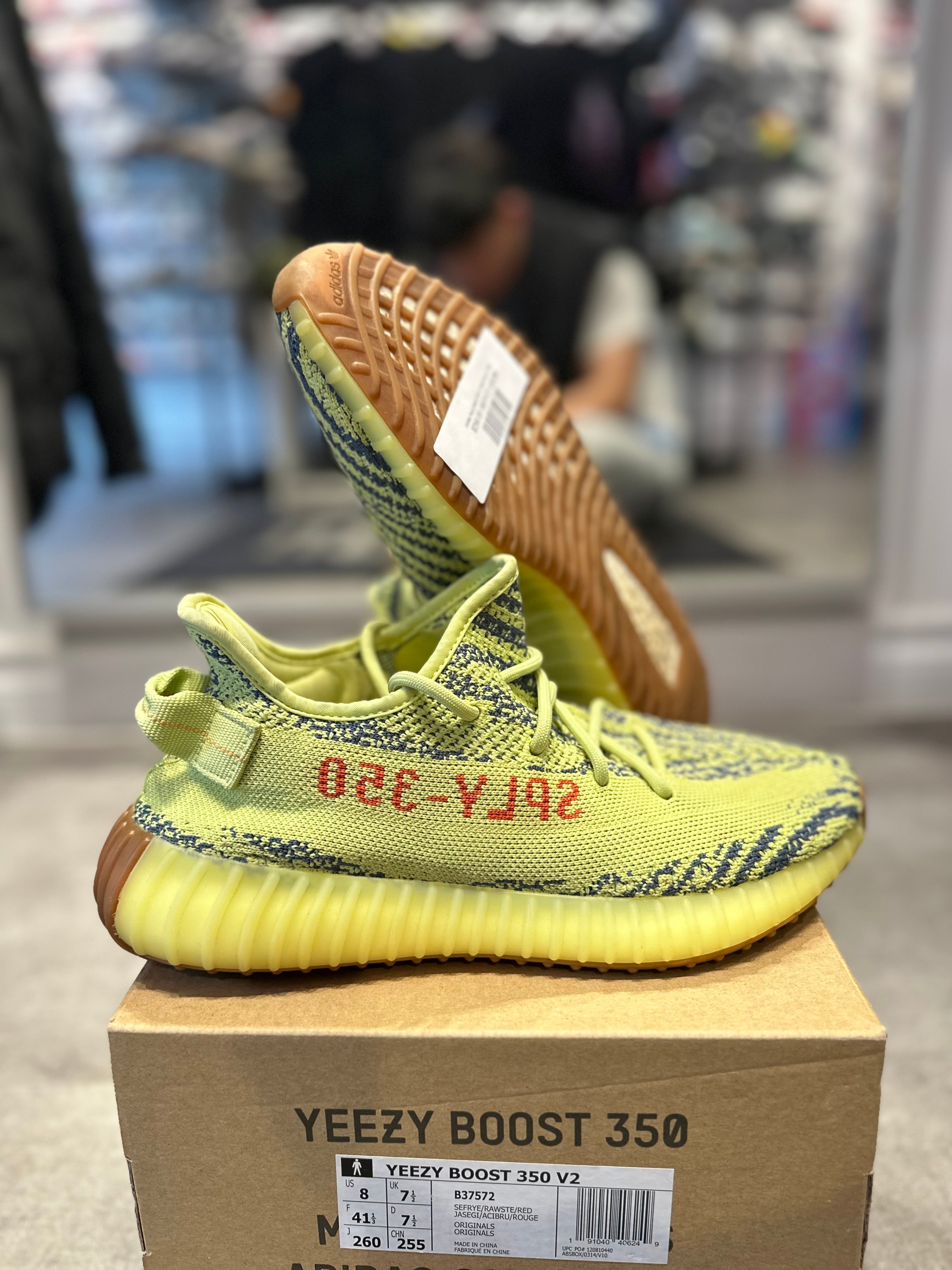 Adidas Yeezy Boost 350 V2 Semi Frozen Yellow - Pre-Owned Size 8