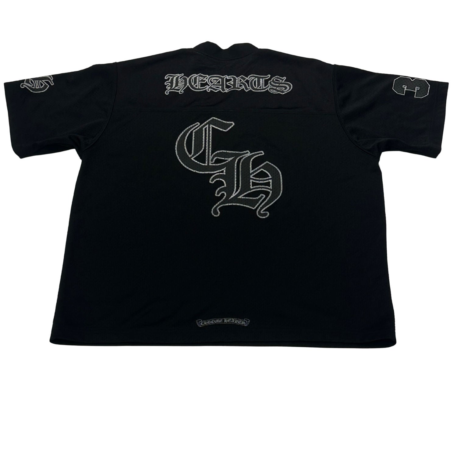 Chrome Hearts Mesh Stadium Football Jersey Black - Lightly Pre-Owned Size L